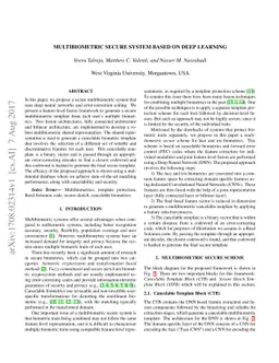 Multibiometric Secure System Based on Deep Learning