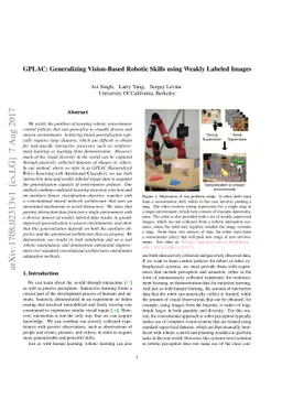 GPLAC: Generalizing Vision-Based Robotic Skills using Weakly Labeled
  Images