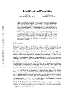 Robust Conditional Probabilities