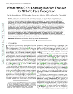 Wasserstein CNN: Learning Invariant Features for NIR-VIS Face
  Recognition