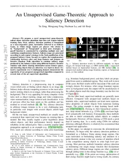 An Unsupervised Game-Theoretic Approach to Saliency Detection
