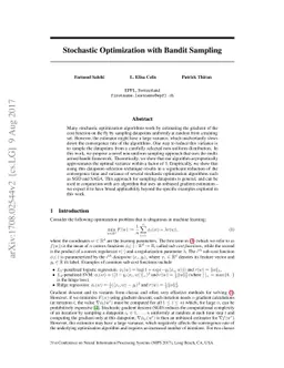 Stochastic Optimization with Bandit Sampling