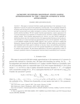Jackknife multiplier bootstrap: finite sample approximations to the
  $U$-process supremum with applications