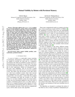 Mutual Visibility by Robots with Persistent Memory
