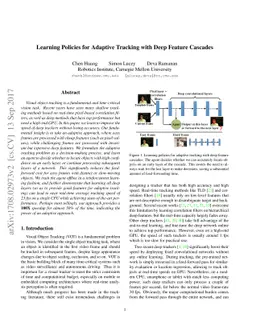 Learning Policies for Adaptive Tracking with Deep Feature Cascades