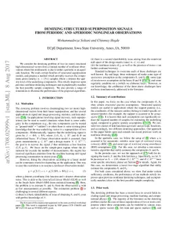 Demixing Structured Superposition Signals from Periodic and Aperiodic
  Nonlinear Observations