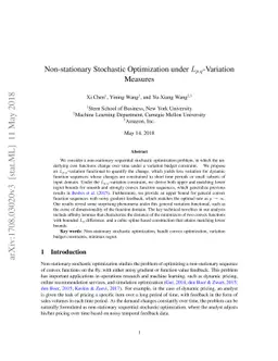 Non-stationary Stochastic Optimization under $L_{p,q}$-Variation
  Measures