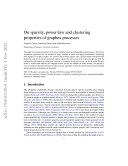 On sparsity, power-law and clustering properties of graphex processes