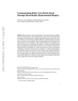 Communicating Robot Arm Motion Intent Through Mixed Reality Head-mounted
  Displays