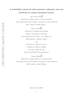 A probabilistic scheme for joint parameter estimation and state
  prediction in complex dynamical systems