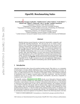 OpenML Benchmarking Suites