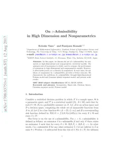 On $\varepsilon$-Admissibility in High Dimension and Nonparametrics