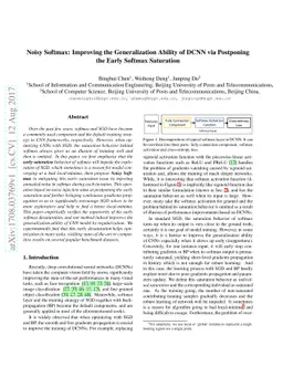 Noisy Softmax: Improving the Generalization Ability of DCNN via
  Postponing the Early Softmax Saturation