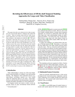 Revisiting the Effectiveness of Off-the-shelf Temporal Modeling
  Approaches for Large-scale Video Classification