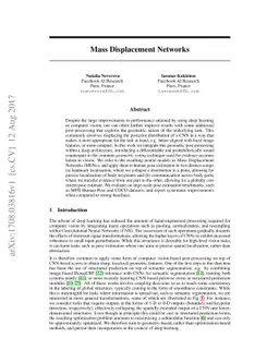 Mass Displacement Networks