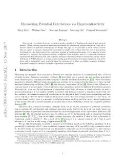 Discovering Potential Correlations via Hypercontractivity
