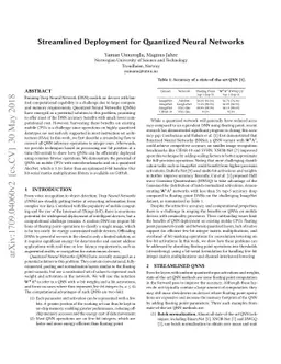 Streamlined Deployment for Quantized Neural Networks
