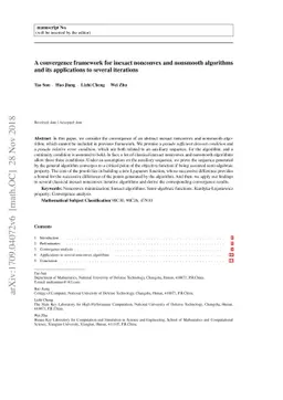 A convergence framework for inexact nonconvex and nonsmooth algorithms
  and its applications to several iterations