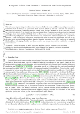 Compound Poisson Point Processes, Concentration and Oracle Inequalities