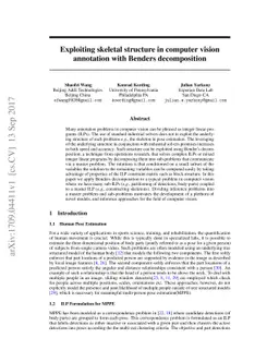 Exploiting skeletal structure in computer vision annotation with Benders
  decomposition