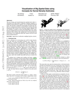 Visualization of Big Spatial Data using Coresets for Kernel Density
  Estimates