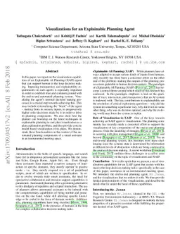 Visualizations for an Explainable Planning Agent