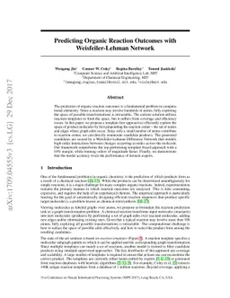Predicting Organic Reaction Outcomes with Weisfeiler-Lehman Network