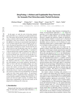 DeepVoting: A Robust and Explainable Deep Network for Semantic Part
  Detection under Partial Occlusion