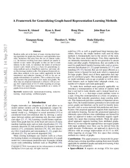 A Framework for Generalizing Graph-based Representation Learning Methods