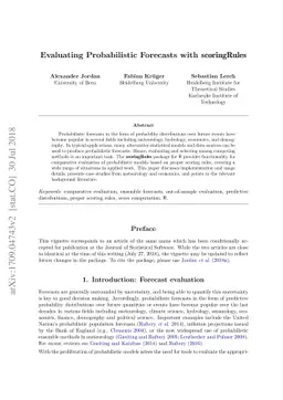 Evaluating probabilistic forecasts with scoringRules