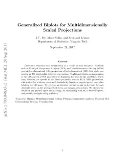 Generalized Biplots for Multidimensional Scaled Projections