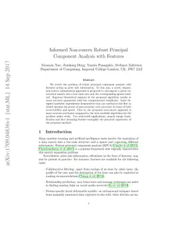 Informed Non-convex Robust Principal Component Analysis with Features