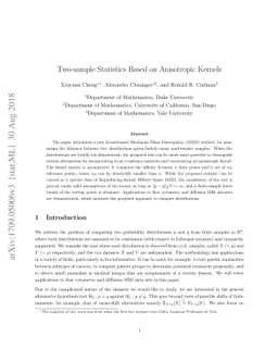 Two-sample Statistics Based on Anisotropic Kernels