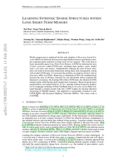 Learning Intrinsic Sparse Structures within Long Short-Term Memory