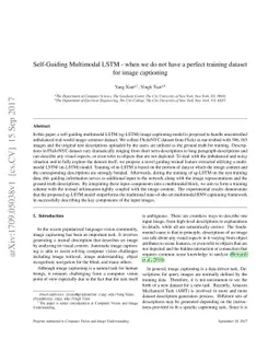 Self-Guiding Multimodal LSTM - when we do not have a perfect training
  dataset for image captioning