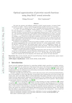 Optimal approximation of piecewise smooth functions using deep ReLU
  neural networks