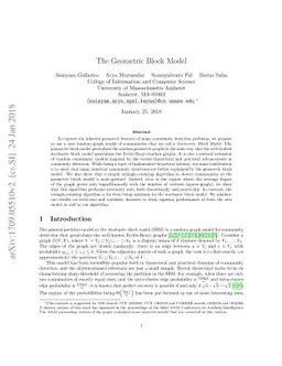 The Geometric Block Model