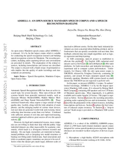 AISHELL-1: An Open-Source Mandarin Speech Corpus and A Speech
  Recognition Baseline