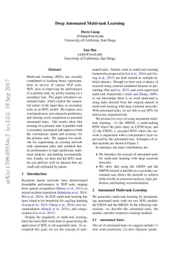 Deep Automated Multi-task Learning