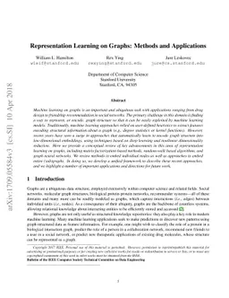 Representation Learning on Graphs: Methods and Applications