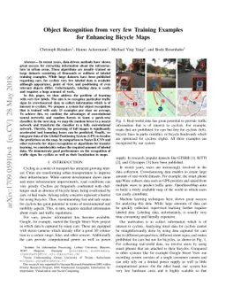 Object Recognition from very few Training Examples for Enhancing Bicycle
  Maps