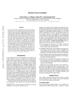 Kernel Cross-Correlator