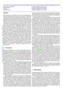 Fast YOLO: A Fast You Only Look Once System for Real-time Embedded
  Object Detection in Video