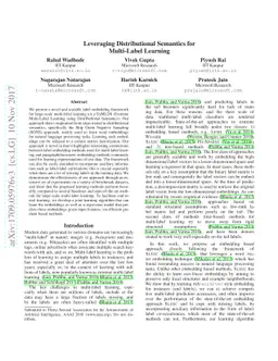 Leveraging Distributional Semantics for Multi-Label Learning