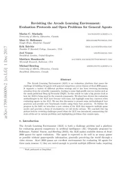 Revisiting the Arcade Learning Environment: Evaluation Protocols and
  Open Problems for General Agents