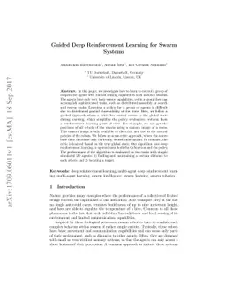 Guided Deep Reinforcement Learning for Swarm Systems