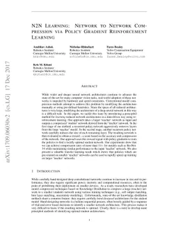 N2N Learning: Network to Network Compression via Policy Gradient
  Reinforcement Learning