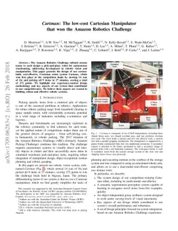 Cartman: The low-cost Cartesian Manipulator that won the Amazon Robotics
  Challenge