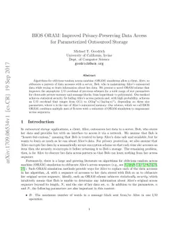 BIOS ORAM: Improved Privacy-Preserving Data Access for Parameterized
  Outsourced Storage