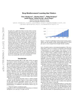 Deep Reinforcement Learning that Matters